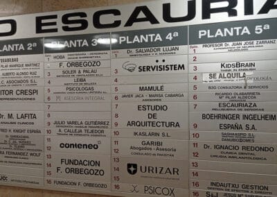 Rótulos para directorios en Bizkaia