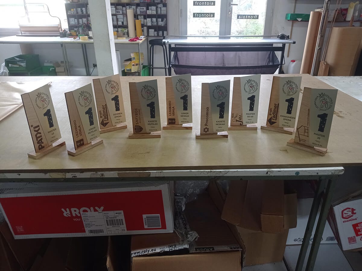 Trofeos personalizados en Bilbao
