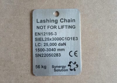 Placas de acero grabadas a láser en Bizkaia